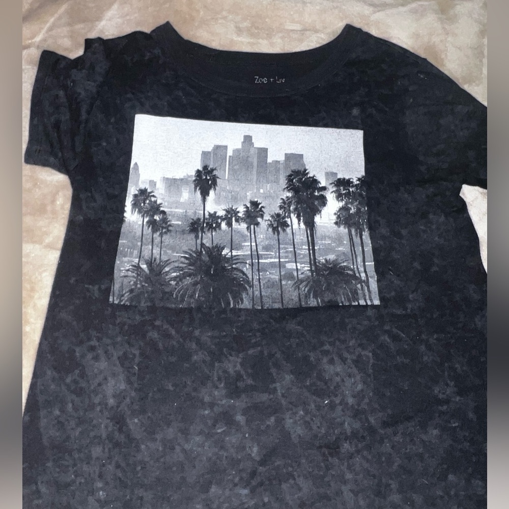 Zoe + Liv Black Graphic Kids T-Shirt